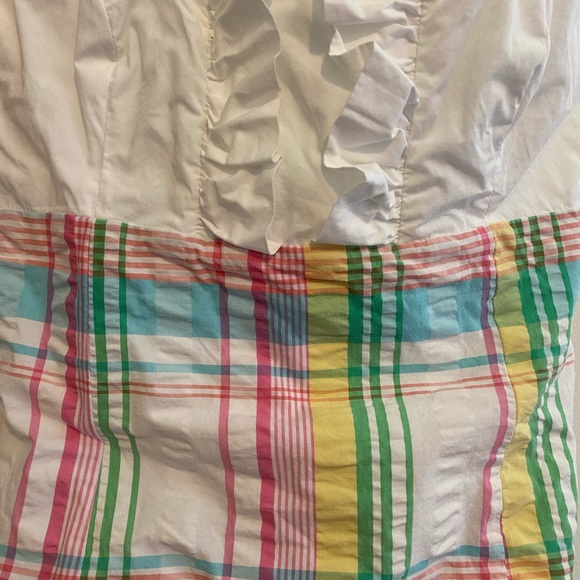 LILLY PULITZER Franco Plaid strapless dress size 4 - Picture 5 of 11